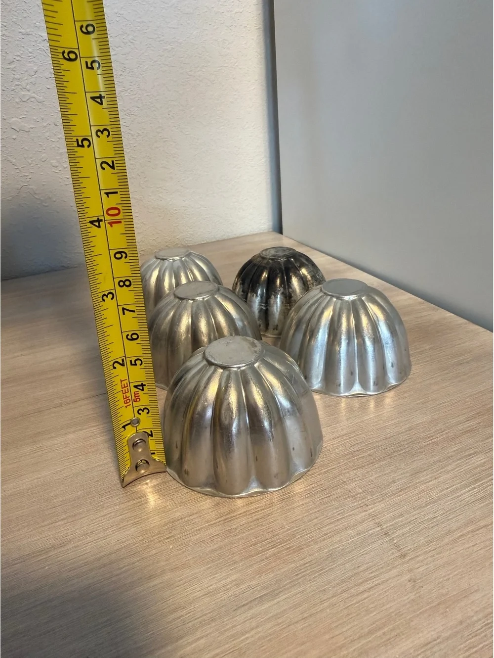 Set of 5 Vintage Aluminum Jelly Molds
